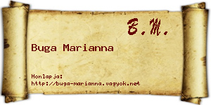 Buga Marianna névjegykártya